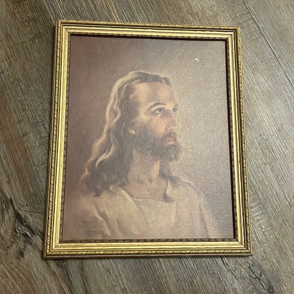 🙏 Vintage Warner Sallman ‘Head of Christ’ Lithograph - 9”x11” - Picture 1 of 6
